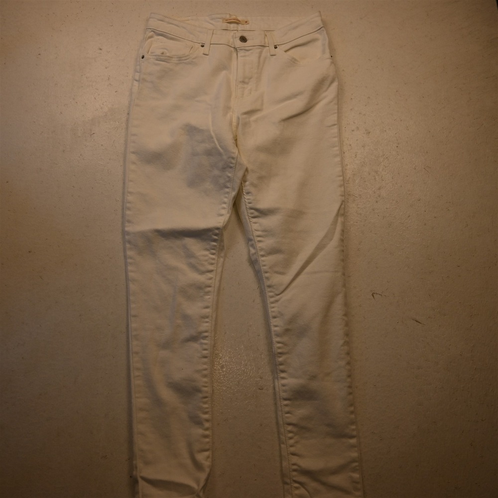 Levis 31 High Rise Skinny White Stretch Denim Womens Jeans